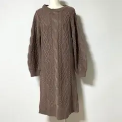 GLACIER S ケーブルニット ロングワンピース グラシア
