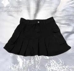 ミニスカート　ジーンズ　プリーツ　パンク風　y2k 20s