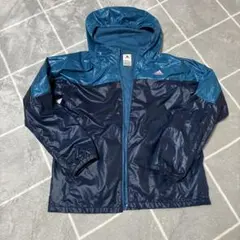 adidas ウィンドブレーカー ネイビー/ターコイズ