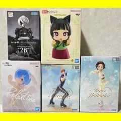 最新プライズ含むフィギュア5点セット　2B 結束いのり　猫猫　レム　明浦路司