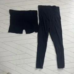 2点セット　マタニティ　スパッツ　ブラック Mサイズ