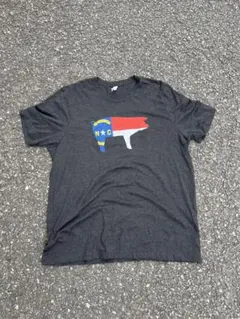 【アメカジ】ノースカロライナ 州旗 ピッグロゴ Tシャツ チャコール 古着風