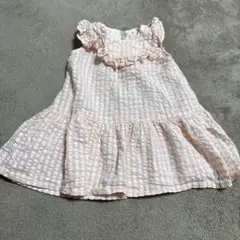 H&M フリル付きチェック柄ワンピース