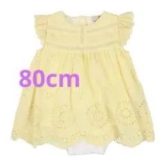 半袖ロンパース　80cm レース　プティマイン　女の子
