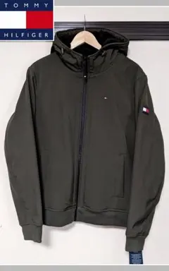 【TOMMY HILFIGER】裏ボアフードジャケット/中綿/無地/ロゴ/新品