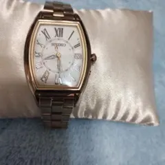 未使用級！現行！セイコールキアSEIKOチタン白蝶貝ダイヤ定価101200円