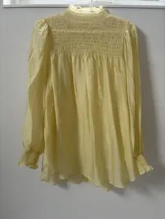 【極美品】green label relaxing /シアー ブラウス イエロー