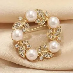 新品♡ リース パール ブローチ アクセサリー　フォーマル　式典【匿名配送】