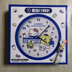 ローソン サンリオ当たりくじ 壁掛け時計 ぬいぐるみハローキティ