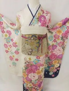 【WA-Modern】★★正絹　プリンセススタイル　振袖7点フルセット★★