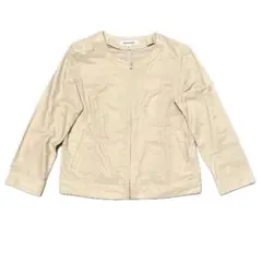 ナチュラルビューティーベーシック ライトアウター リネン混 ベージュ M