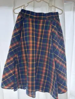 earth music&ecology チェック柄フレアスカート F