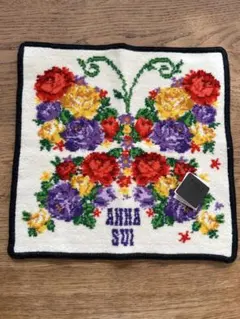 【ANNA SUI 】蝶柄タオルハンカチ
