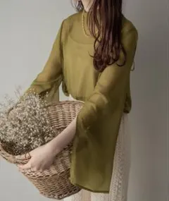 シフォン 長袖ブラウス シャツのサムネイル