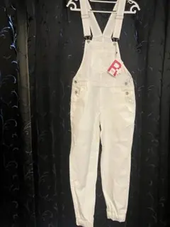 【最終値引き】 ロデオクラウンズ　ホワイトデニムサロペット