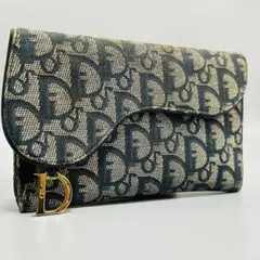 Diorディオール トロッター サドル キャンバス 三つ折り 長財布 ウォレット