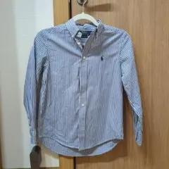 Polo Ralph Lauren 青白ストライプ 長袖シャツ