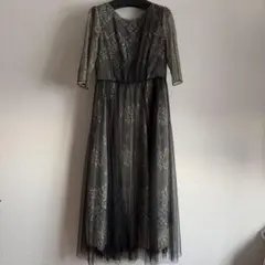 レース装飾 ドレス 結婚式 レースワンピース