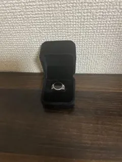 【ヴィンテージ】サークルモチーフ オニキス調 シルバーリング19号