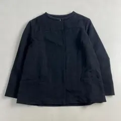 美品 マルニ ジャケット ノーカラー イタリア製 ネイビー MARNI 38