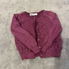 H&M パープルカーディガン 92cm