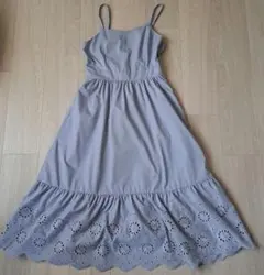 Couture Brooch ブルーグレーキャミワンピース 36