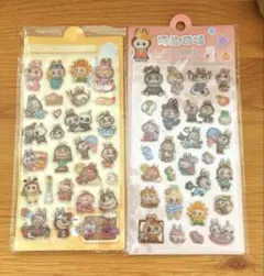 3D立体ぷっくりシール、ウォーターインボンボンシール2枚セット