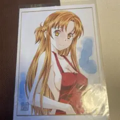 かわらじま晃先生サイン入りイラスト アスナ