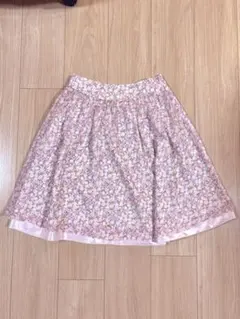 ef-de花柄 フレアスカート ピンク系 Sのサムネイル