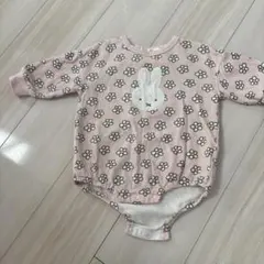 ミッフィ　花柄ロンパース ピンク　80cm