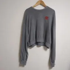 VEHEMENT.. グレー クロップドスウェット　古着