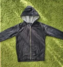 Stussy ジップアップパーカー ブラック チェック柄