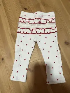 プティマイン petit mainバックフリルレギンス80ハートドット赤あかのサムネイル