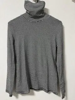 ボーダー タートルネック レディース 長袖