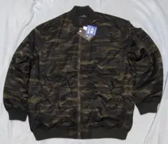 カーキ系迷彩アウター　大きいサイズ　3L　MA-1 タイプアウター　撥水