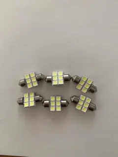 T10SMD6連T10×31mm LED超高輝度、ルームランプホワイト6個セットのサムネイル