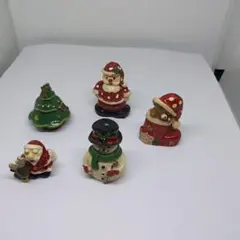 クリスマス ミニチュア フィギュア 5個セット
