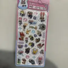 ズートピア　ボンボンドロップシール風　立体シール　ディズニー　海外限定正規
