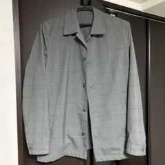 EDIFICE グレー チェック柄 コーチシャツ