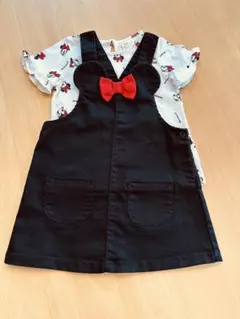 ミニーマウスプリント サロペットセット 80