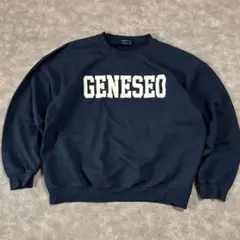 MV SPORT GENESEO カレッジ スウェット ネイビー XLメンズ古着