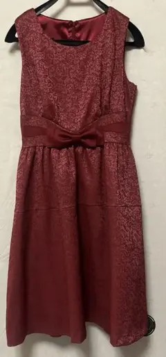 【美品】パーティードレス　フォーマルドレス　ワインレッド　定価30000円