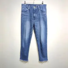 ★日本製 IENA USED加工 カットオフ キャロット デニムパンツ
