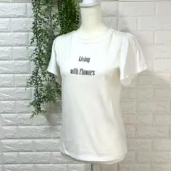 レッセパッセ　パフスリーブTシャツ 38 Mサイズ シンプルデザイン　可愛いのサムネイル