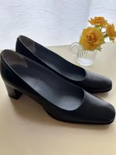 【美品】BALLY ブラック PRALIA 55 レザーパンプス デザイナーハイヒール：レディース ラグジュアリーレザー