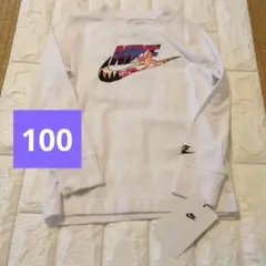 NIKE 長袖Tシャツ ホワイト グラフィックロゴ 100のサムネイル
