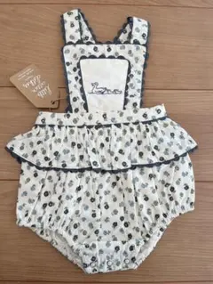 little cotton clothes花柄フリルロンパース 12-18M