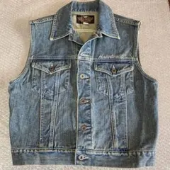 HARLEY DAVIDSON ベストM インディゴ 中古・古着のサムネイル