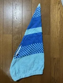 ◯ ヘアタオル　キャップタオル　プール　水泳　青　水色　キッズのサムネイル
