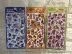 正規品　プチドロップステッカー　新作ディズニー　ステッチ　プーさん　バンビ